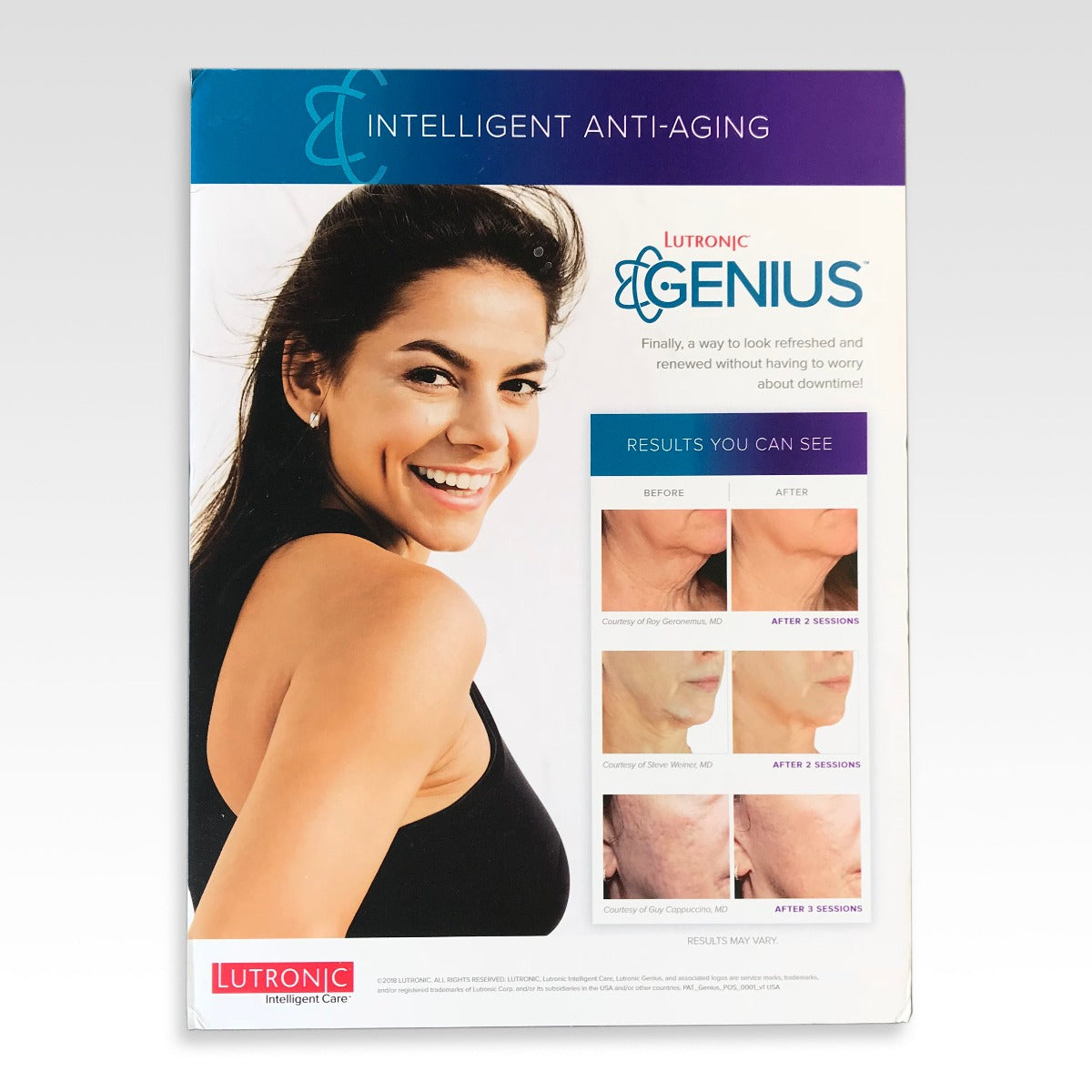 Lutronic Genius RF Microneedle Treatment B&A Advertising Marketing Poster 24x18