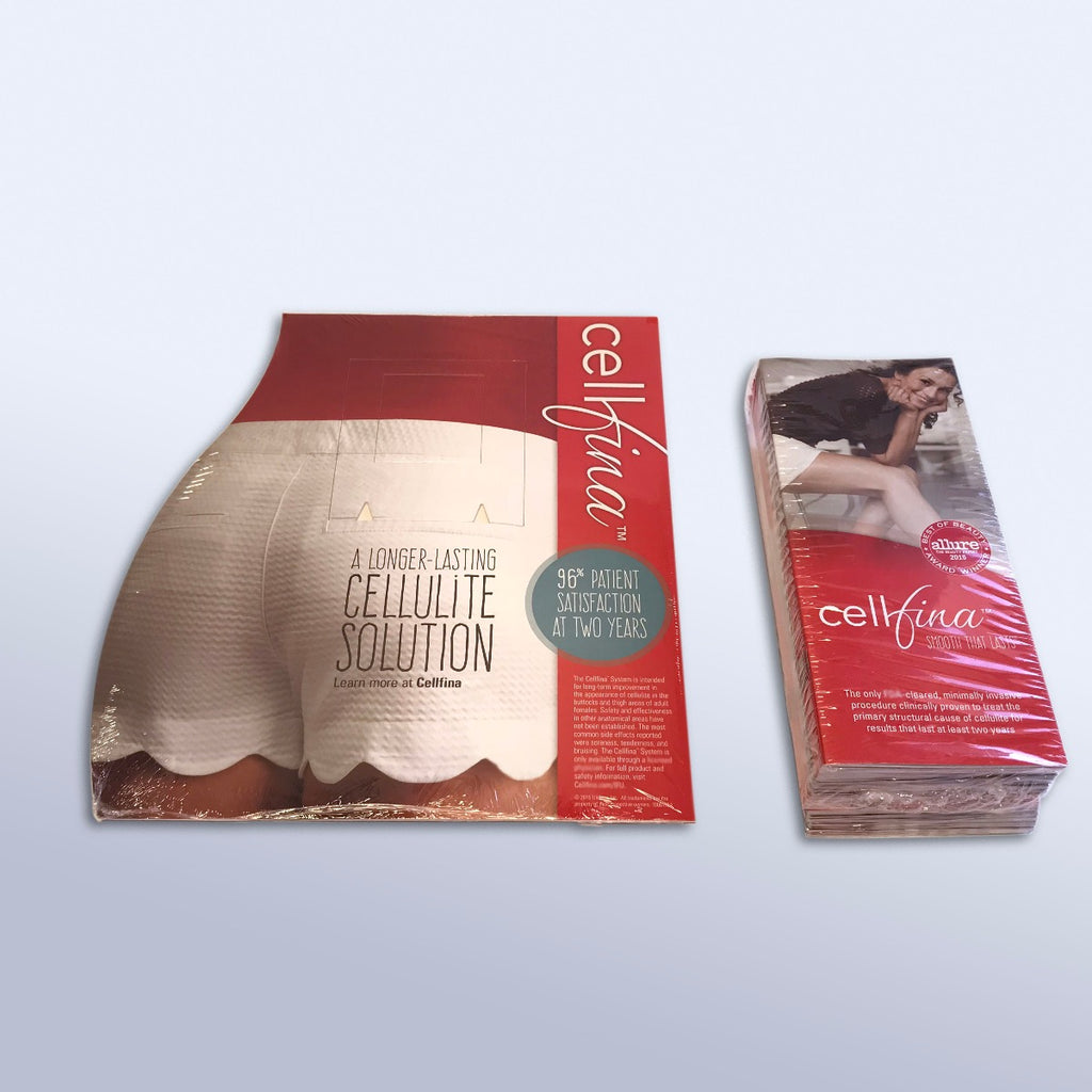 Ulthera Merz Cellfina Patient Brochure Booklets w/ Display Holder 50 Pack NEW