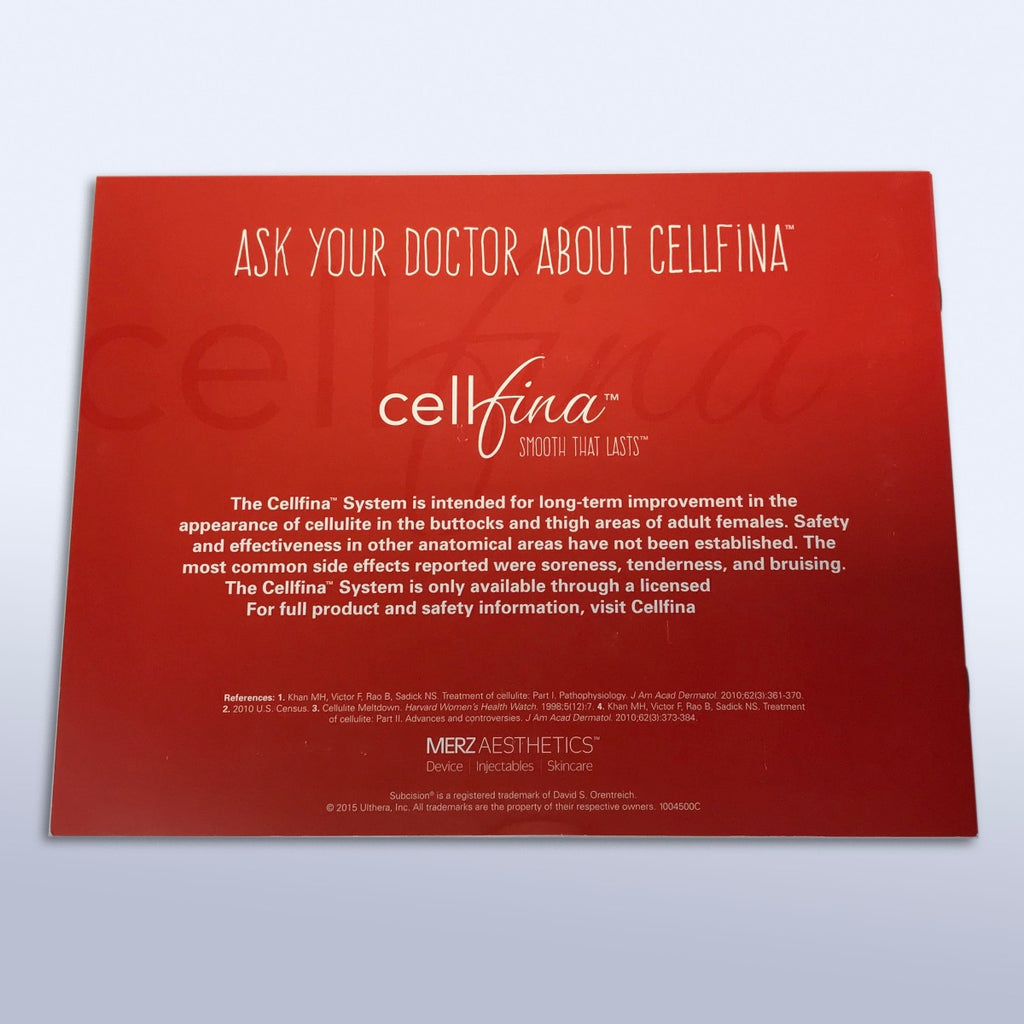 Ulthera Cellfina Patient Information Guide Lobby Waiting Room Marketing Book