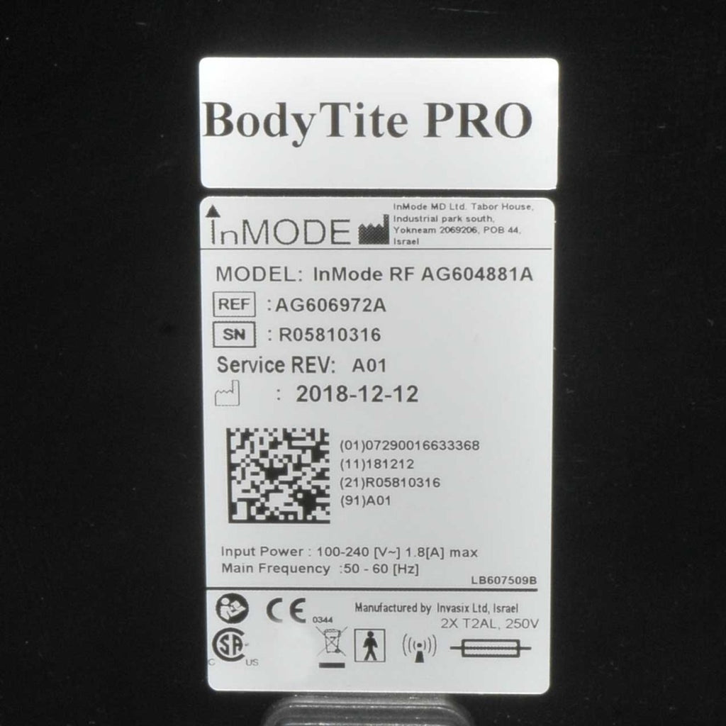 InMode RF BodyTite PRO Contouring Body Face Tight FaceTite Morpheus Contour 2018