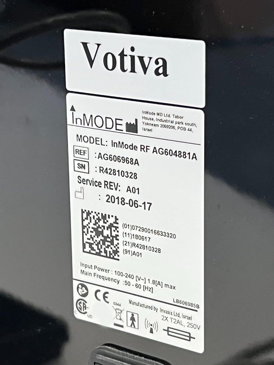InMode Votiva Fractional RadioFrequency RF Fractora Morpheus8 FormaV Plus90