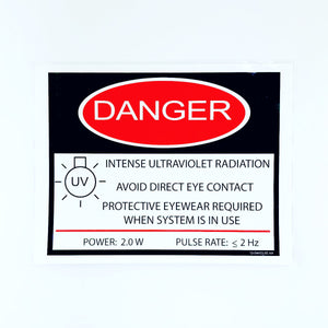 IPL Ultraviolet Treatment Room Danger Warning Safety Sign 8.5" x 11"