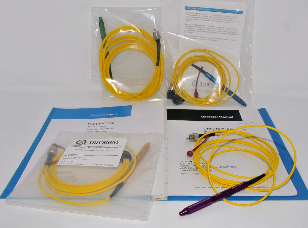 Iridex Iriderm DioLite 532 nm Diode Vascular Pigment Lesion Laser w Handpieces