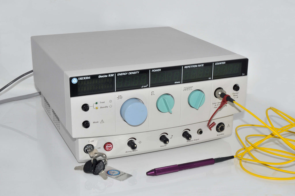 Iridex Iriderm DioLite 532 nm Diode Vascular Pigment Lesion Laser w Handpieces