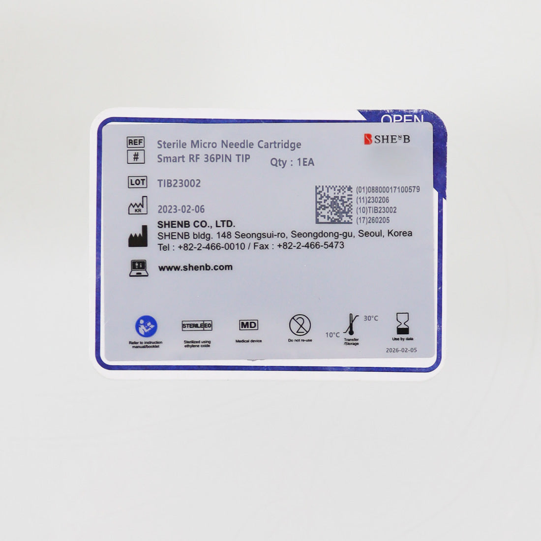 ShenB VirtueRF Aesthetic SmartRF 36-Pin Microneedling Tip - Single Tip (EXP 02/06/2023)