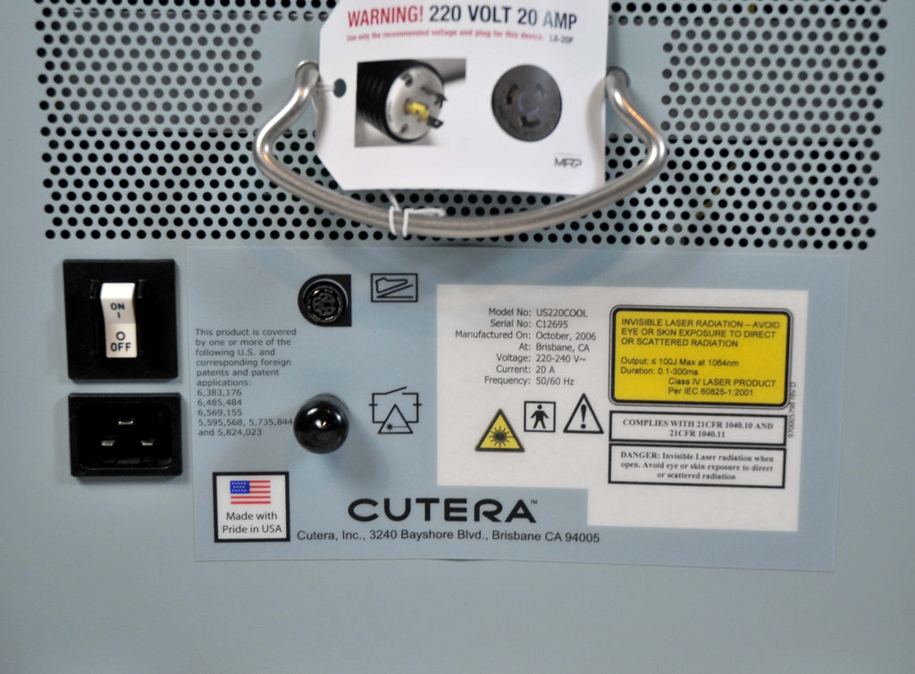 2006 Cutera CoolGlide CV Long Pulse Laser Nd:YAG 1064nm Hair Removal HR