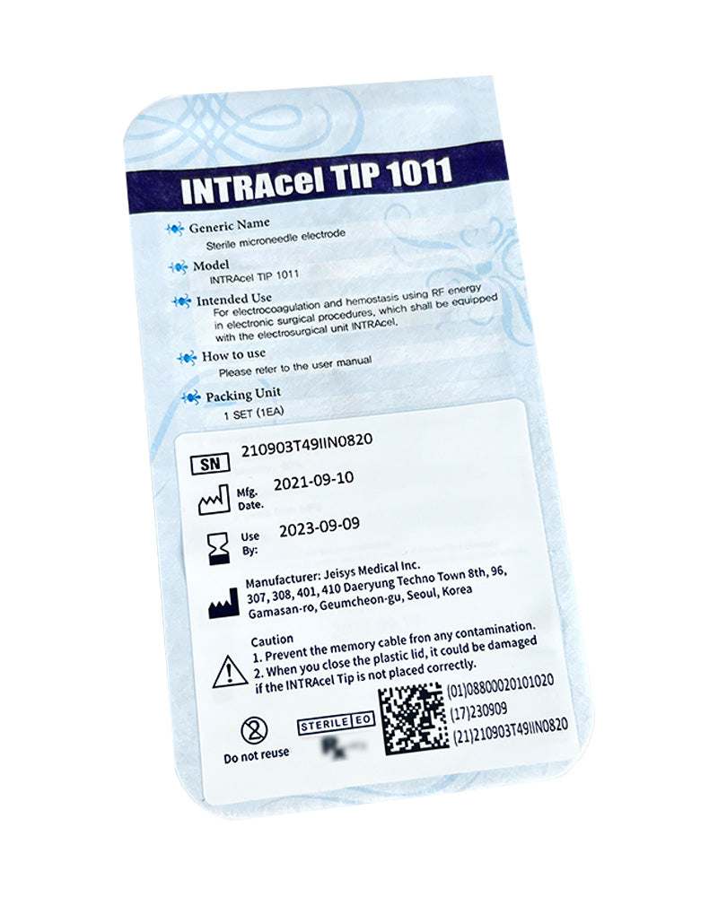 Jeisys INTRAcel Sterile Microneedle Tip 1011 210903T49IIN0820 EXP 2023 (8 Pack)