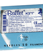 Ballet K3 "I" Insulated Electrolysis Needles Filaments Thermolysis K Shank LOT 50