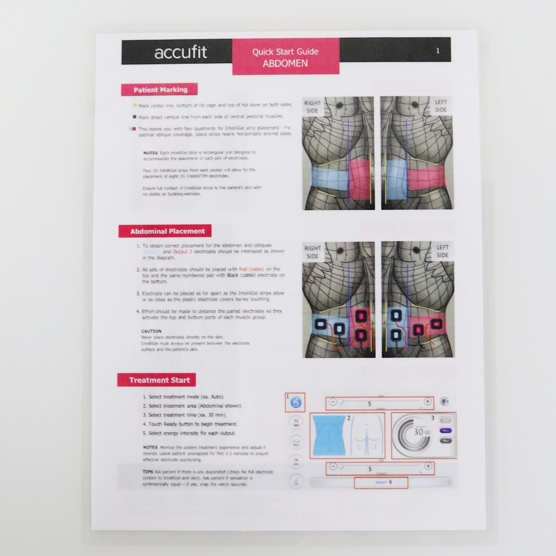 Lutronic Accufit Buttocks & Thighs Quick Start Guide MARK_ACF_CLN_QSG_001
