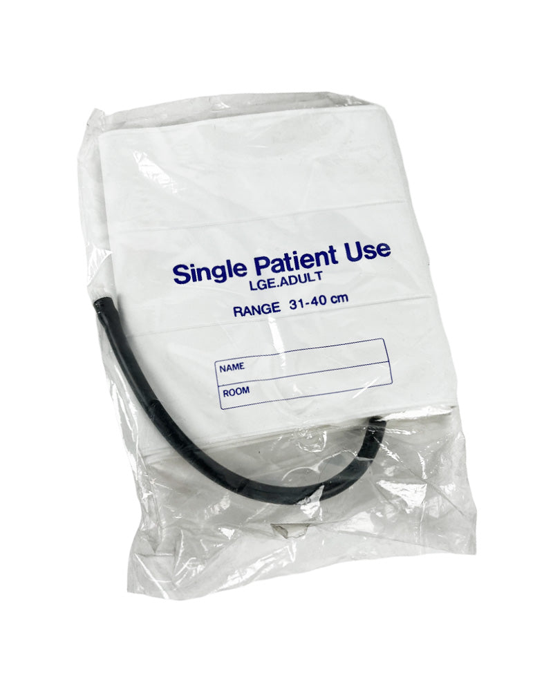 Large Adult Blood Pressure Monitor Single Patient Use Bicep Arm Cuff 31-40cm