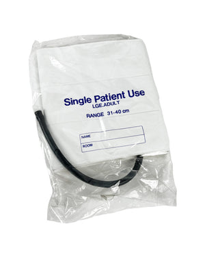 Large Adult Blood Pressure Monitor Single Patient Use Bicep Arm Cuff 31-40cm