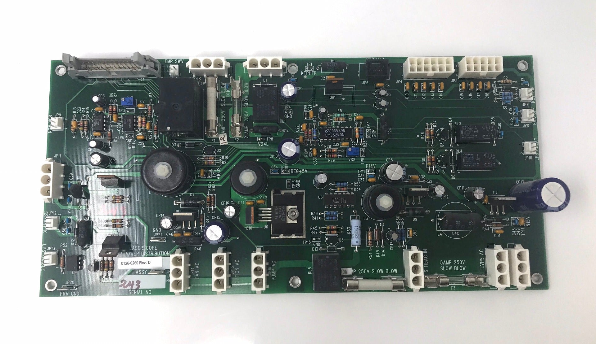 LaserScope Gemini Laser System NP Power Distribution Board 01260260 As-Is Parts