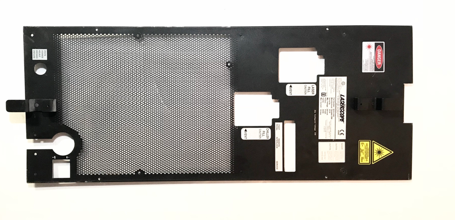 Laserscope Gemini YAG System Rear Input Fill Port Cable Storage Metal Panel