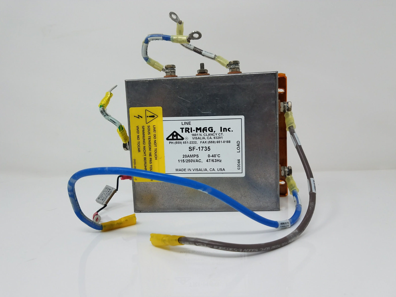 LASERSCOPE LYRA Tri-Mag Line Filter SF-1735 20 Amp 115/250 VAC *Part SOLD AS IS*