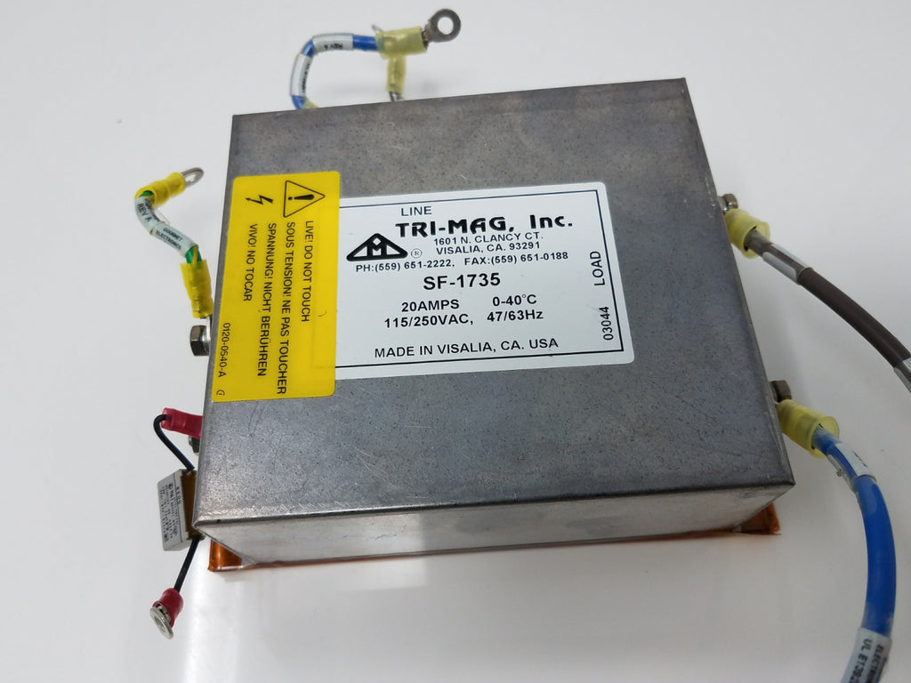 LASERSCOPE LYRA Tri-Mag Line Filter SF-1735 20 Amp 115/250 VAC *Part SOLD AS IS*