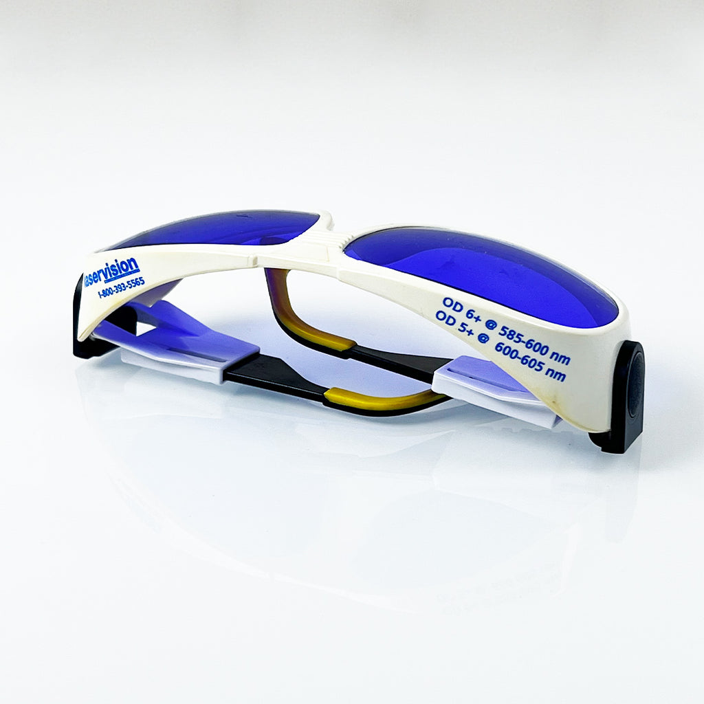 LaserVision Reliant laser Safety Glasses Light Blue Lens OD6+ 585-605nm Eyewear