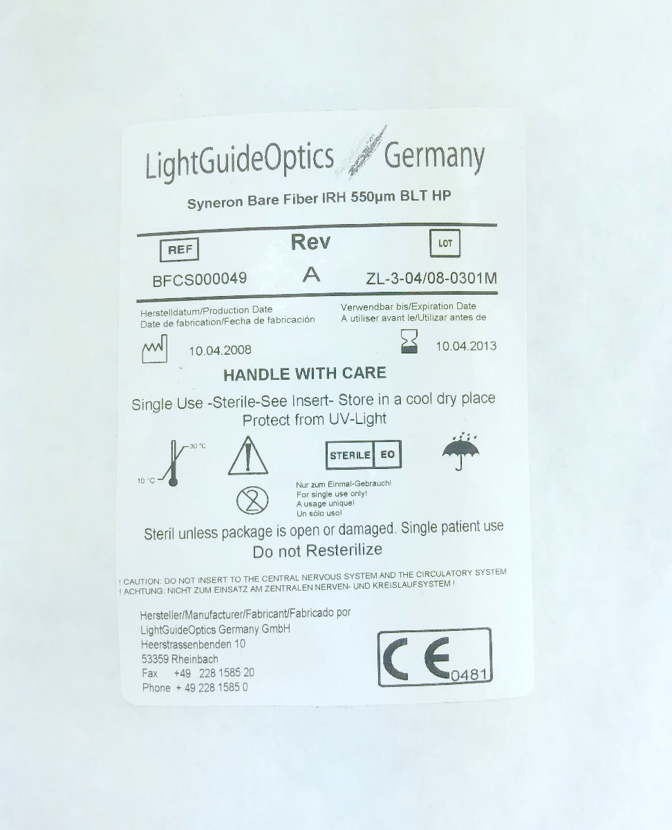 LightGuideOptics Syneron Bare Fiber IRH 550um BLT HP