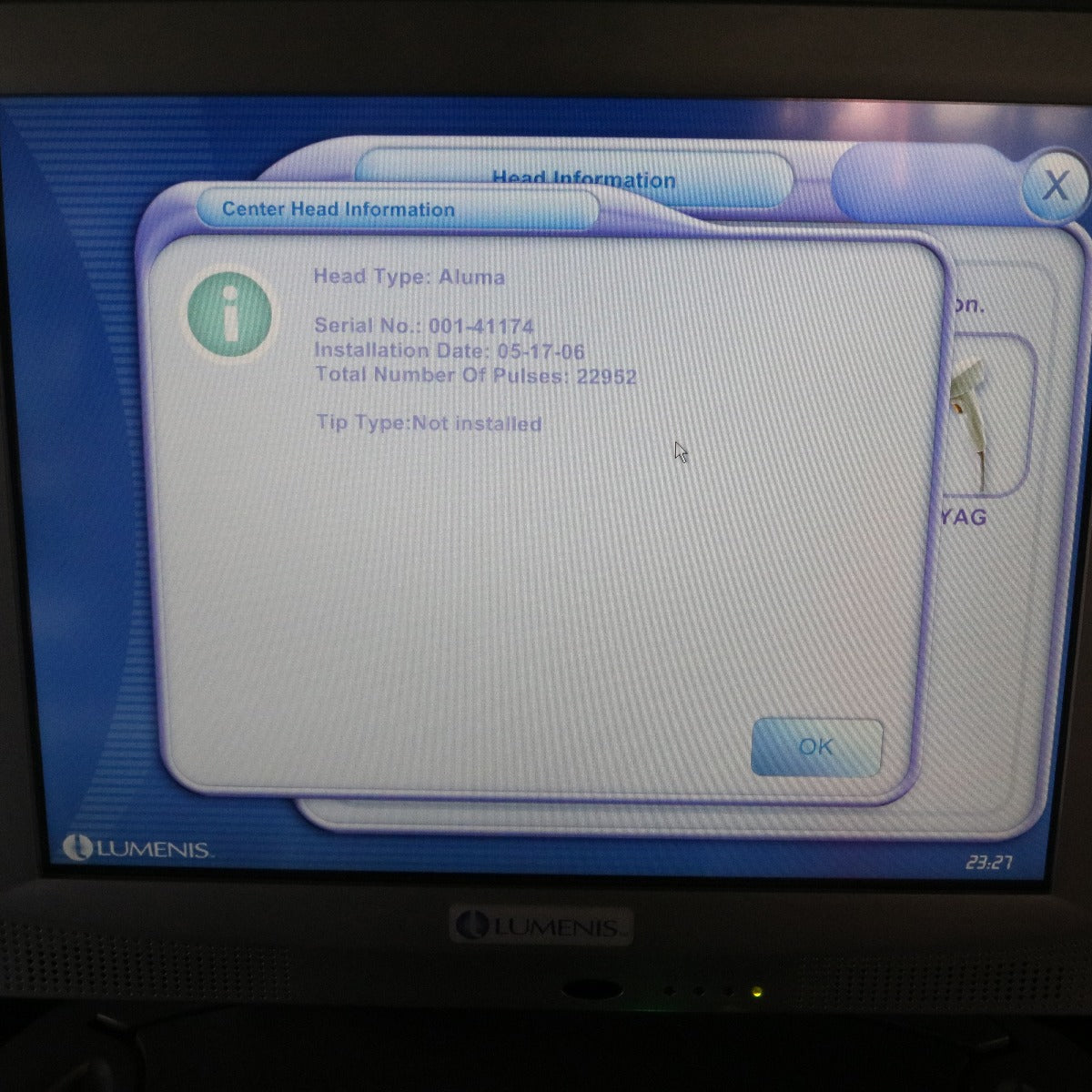 2005 Lumenis 1 Lume One Nd:YAG Universal IPL RF Hair Removal Laser System