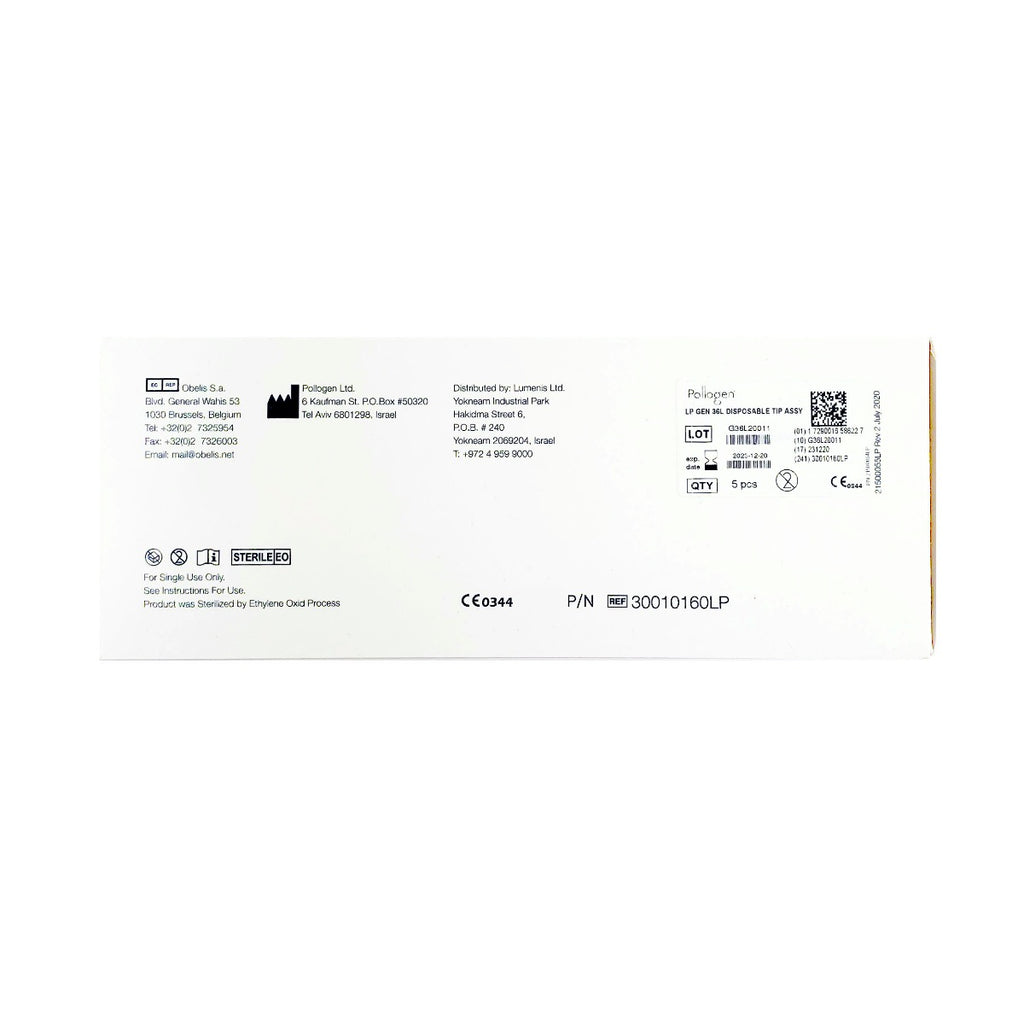 Lumenis Pollogen Gen36L 6x6 Ultra Thin Micro-Needle Tips Exp 2023 - 5 Pack