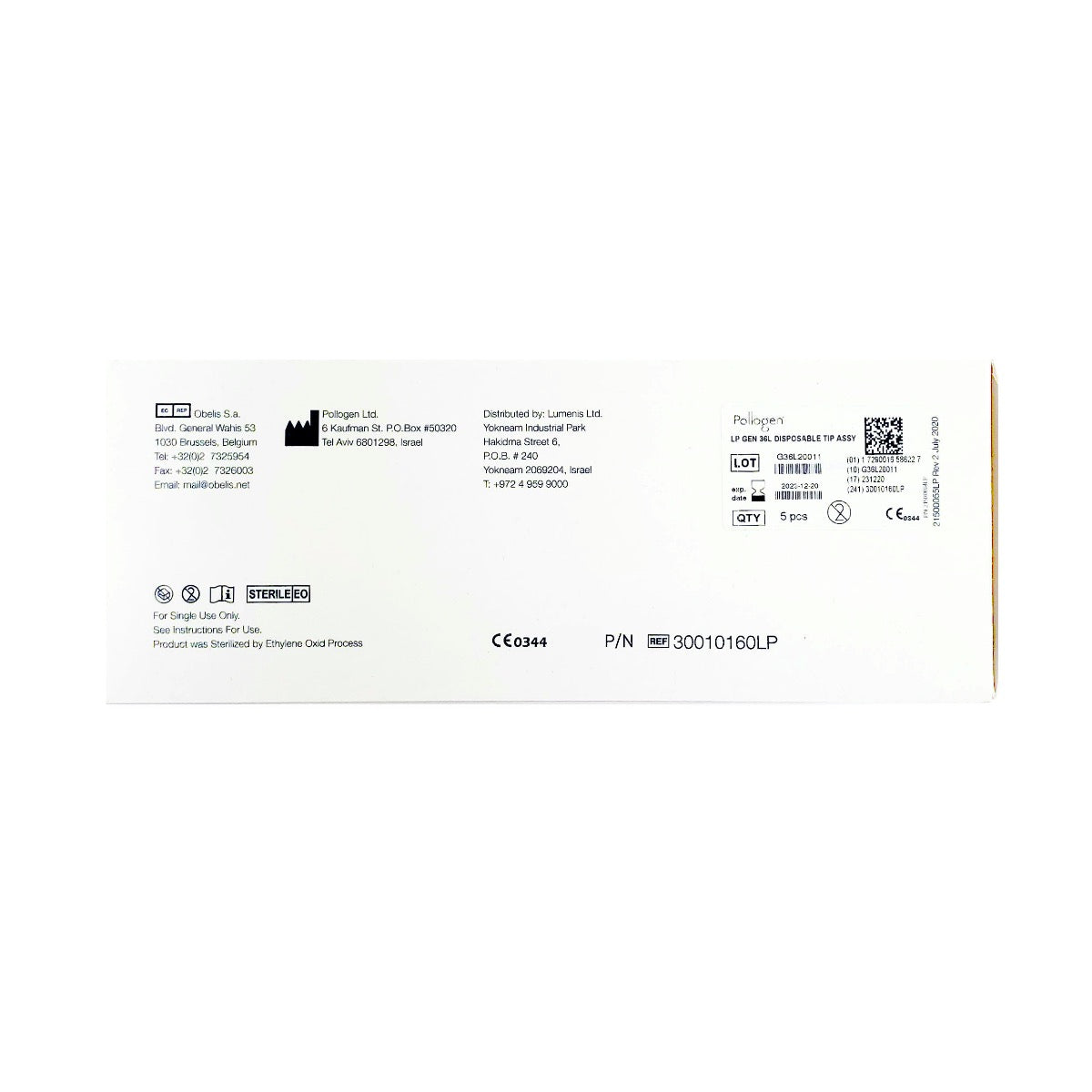 Lumenis Pollogen Gen36L 6x6 Ultra Thin Micro-Needle Tips Exp 2023 - 5 Pack