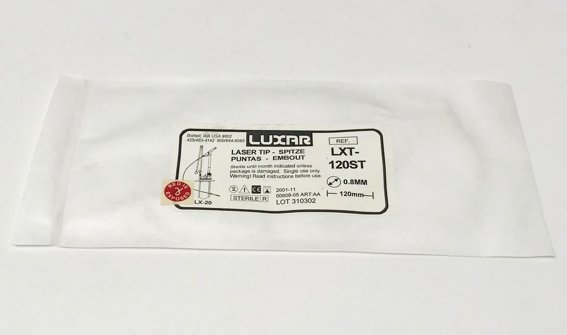 Lumenis Novapulse Handpiece Laser Fiber Tip LX-20 LXT-120ST Nova Luxar EXP:2001