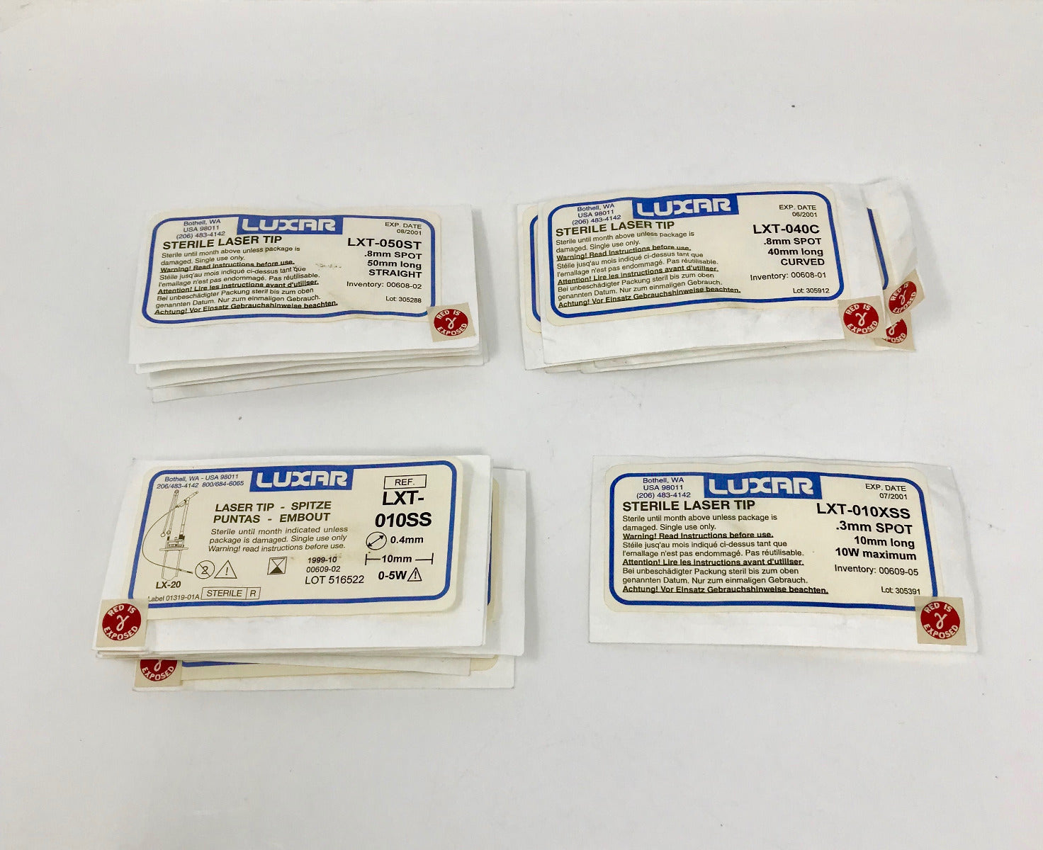 Lumenis LX 20 Nova Pulse C02 Laser Tips Luxar Dental Multi Spot Sizes Mixed Lot