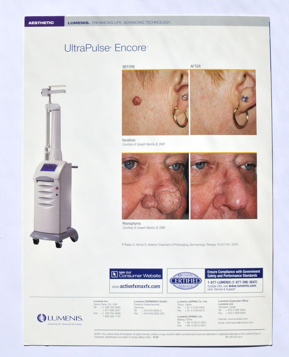Lumenis UltraPulse Encore ActiveFX MaxFX Before After Result Photos Brochure
