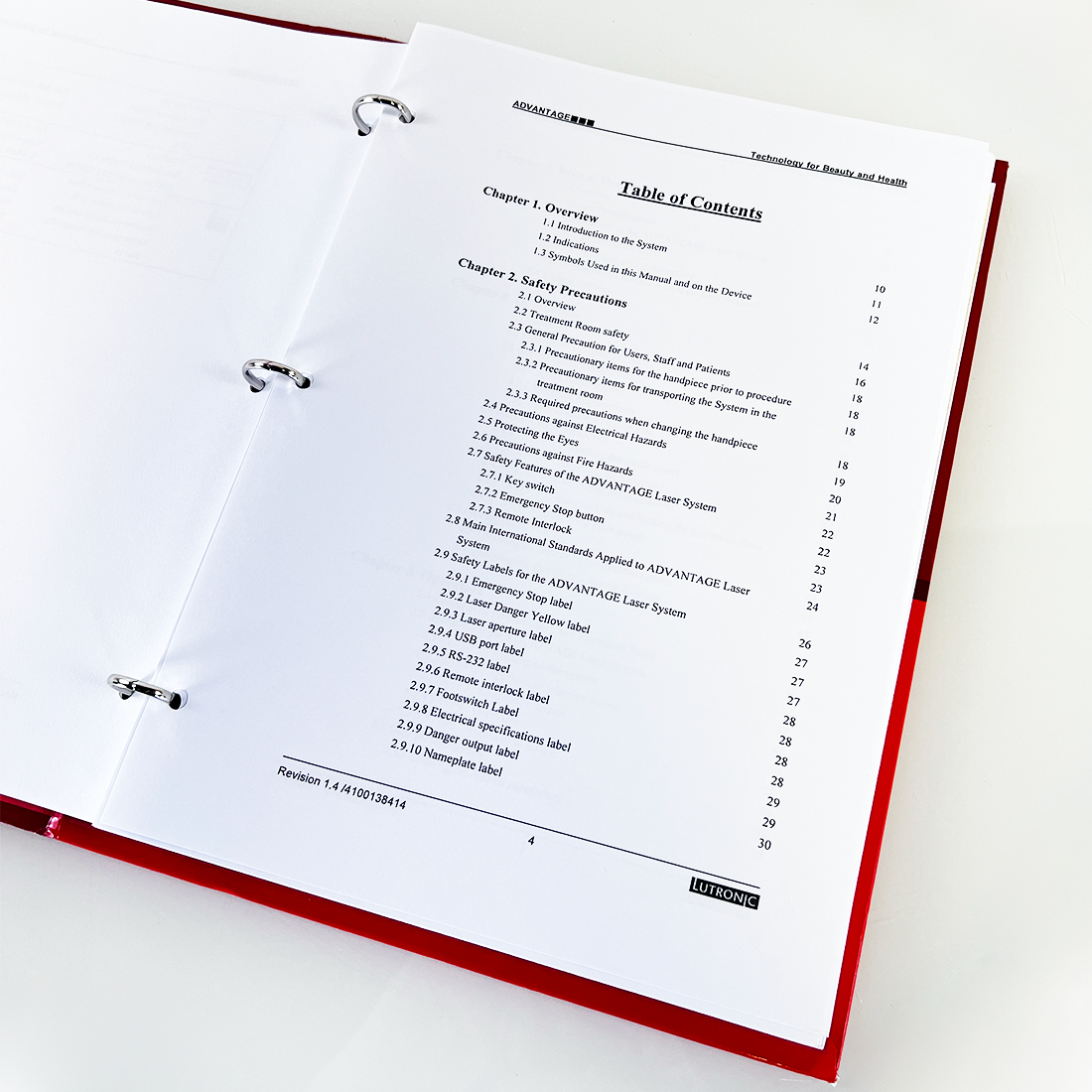 Lutronic Advantage Laser Diode Operator's Manual 4100138414