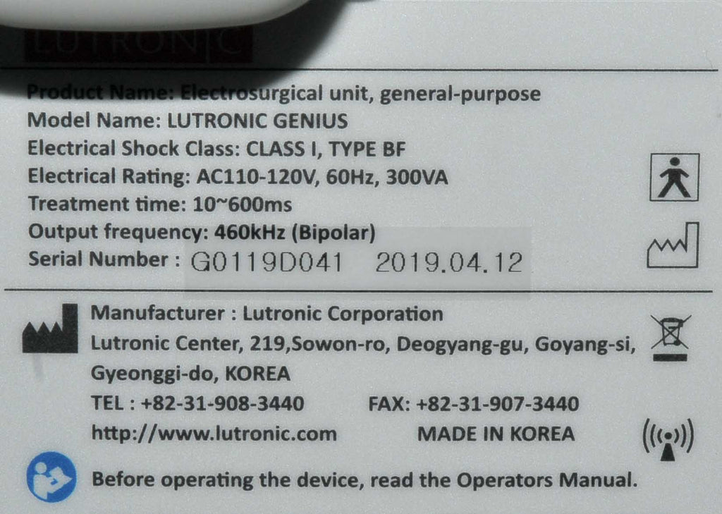 Lutronic Genius RF Micro Needle Microneedling Skin Rejuvenation Scar Wrinkles