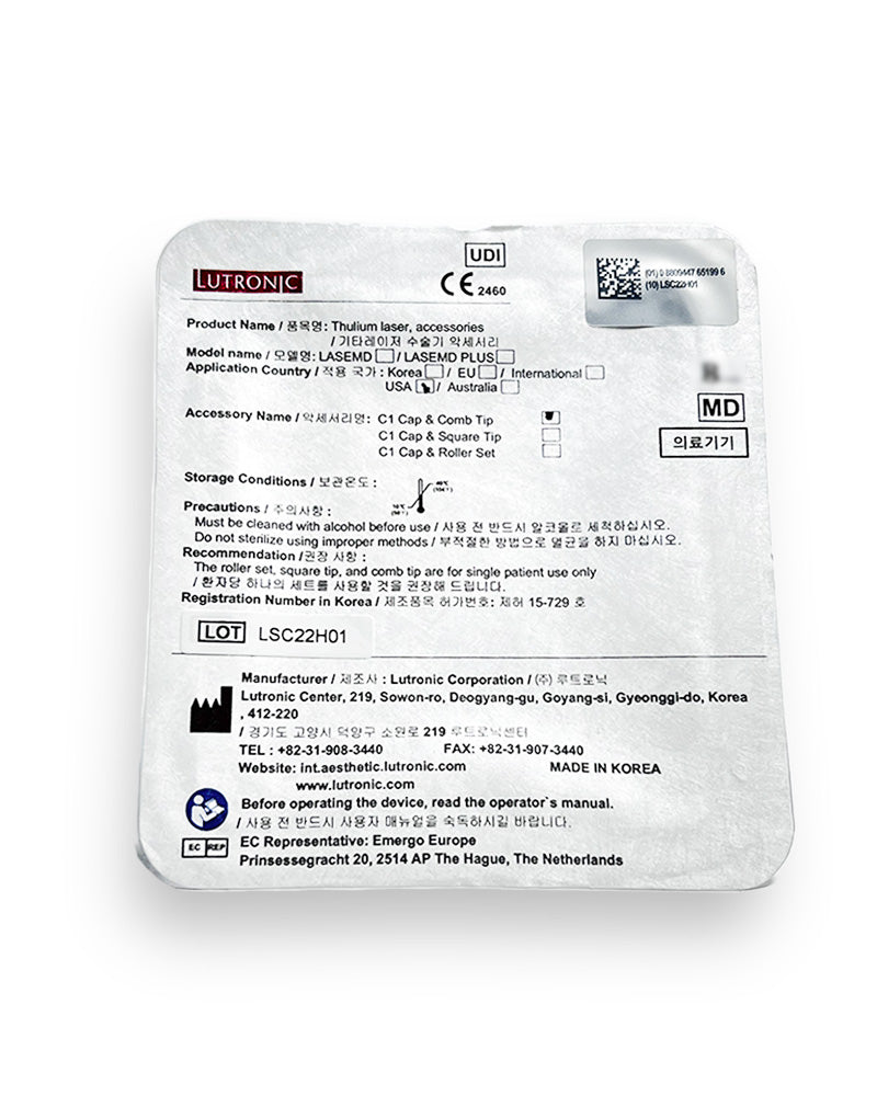 Lutronic LaseMD Package C1 Cap & Comb Set 6120133001