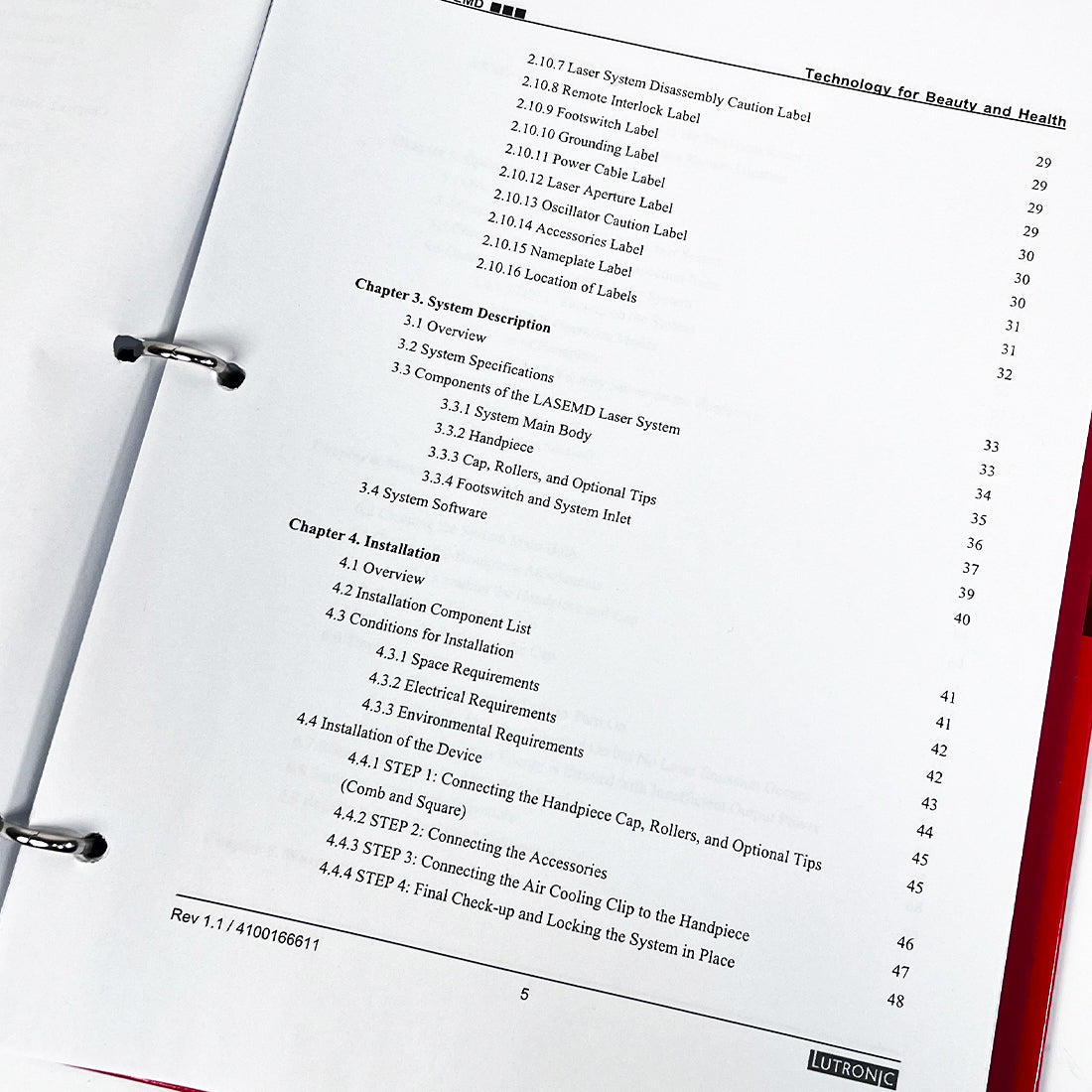 Lutronic LaseMd Thulium Laser Operator's Manual REV 1.1 4100166611