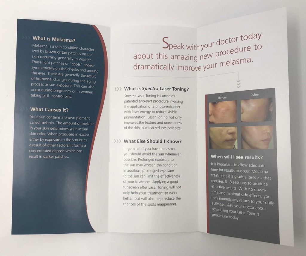 LUTRONIC SPECTRA Nano Pulse Melasma Laser Melanin Pigment Skin Toning Brochure