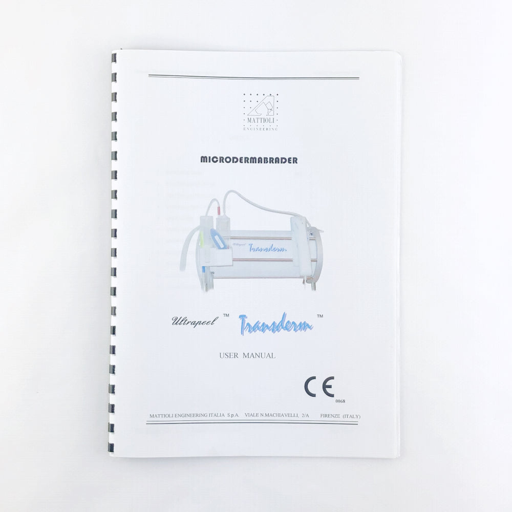 Mattioli Ultrapeel Transderm System Dermabrader User Manual CRY_TRANS_ING Rev 1.1