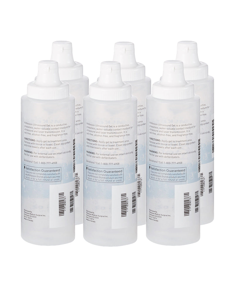 McKesson Ultrasound and Laser Transmission Clear Gel 250ML 8.5oz - (6-PACK)