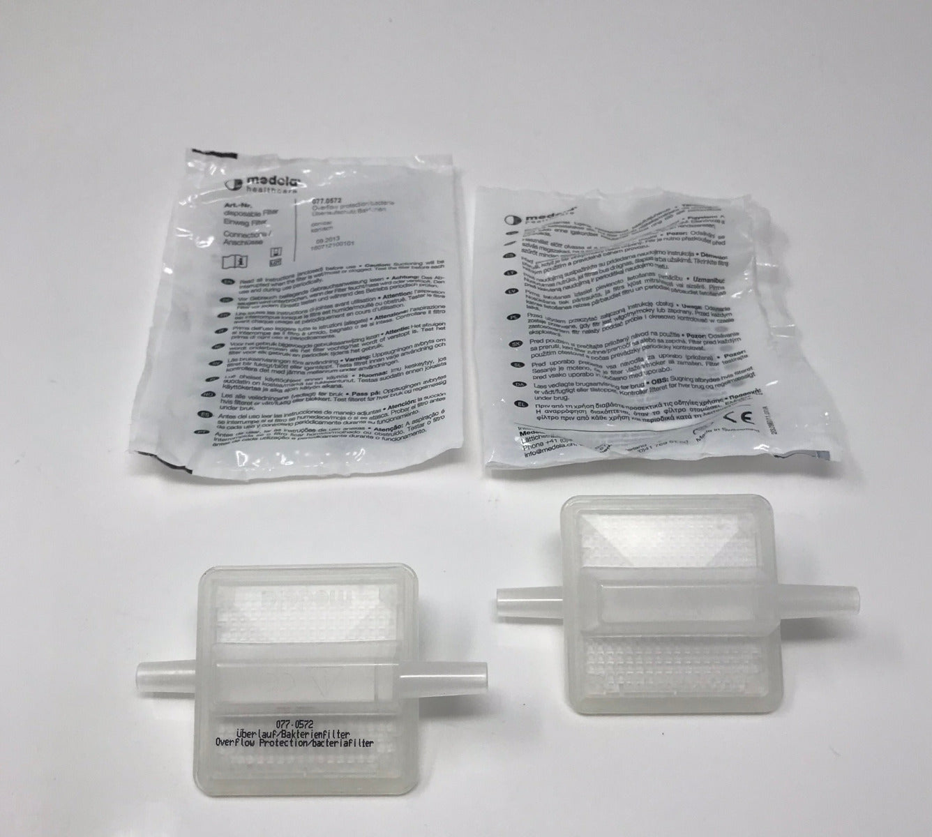 Medela Healthcare Disposable Bacteria Filter Overflow Protection 077.0572 (x2)