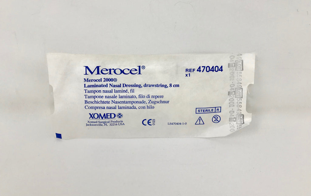 MEROCEL Nasal Dressing Laminated 8cm Drawstring Tampon 470404 Nose Pack Xomed