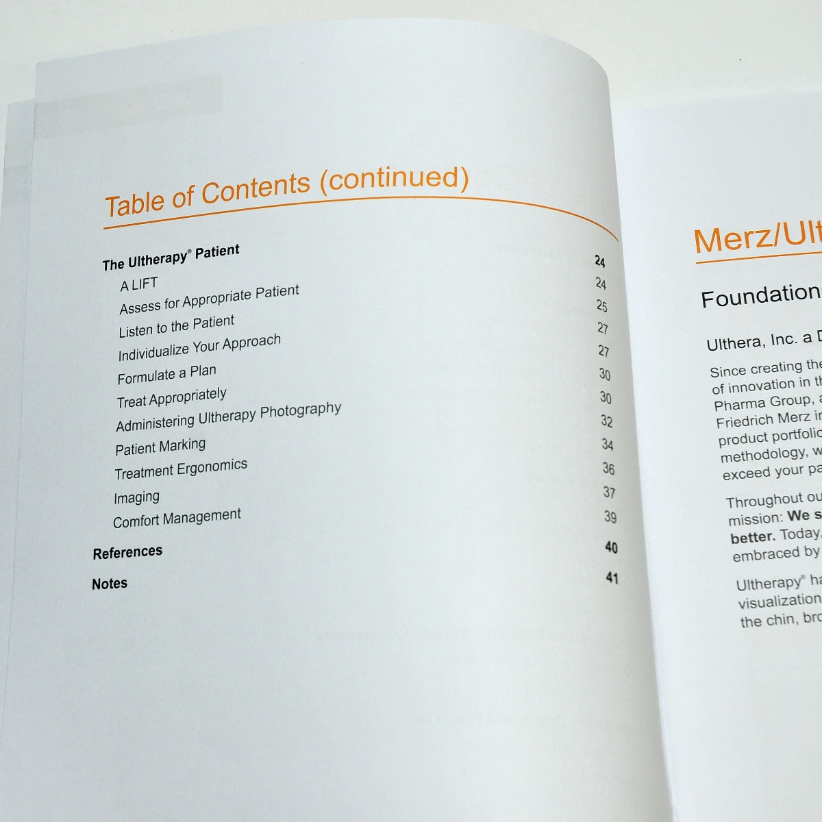 MERZ Aesthetics 2016 Ultherapy Customer Training Booklet 1005835TRN - 42 Pages