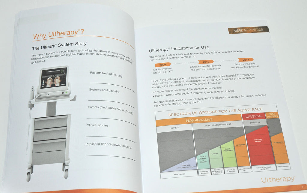 MERZ Aesthetics 2016 Ultherapy Customer Training Booklet 1005835TRN - 42 Pages