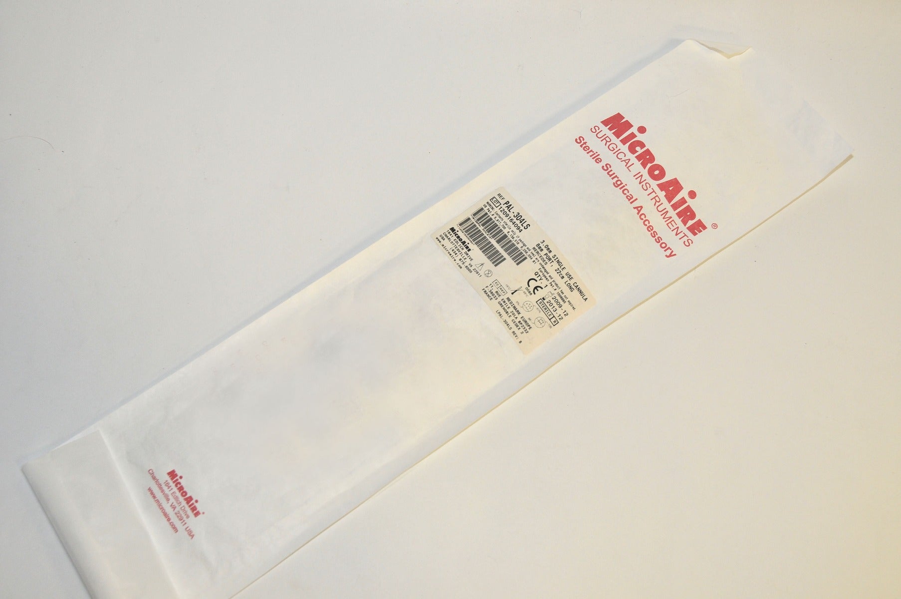 Microaire PAL Suction Aspiration Cannula PAL-304LS 3.0mm 8mm Port 22cm Mercedes