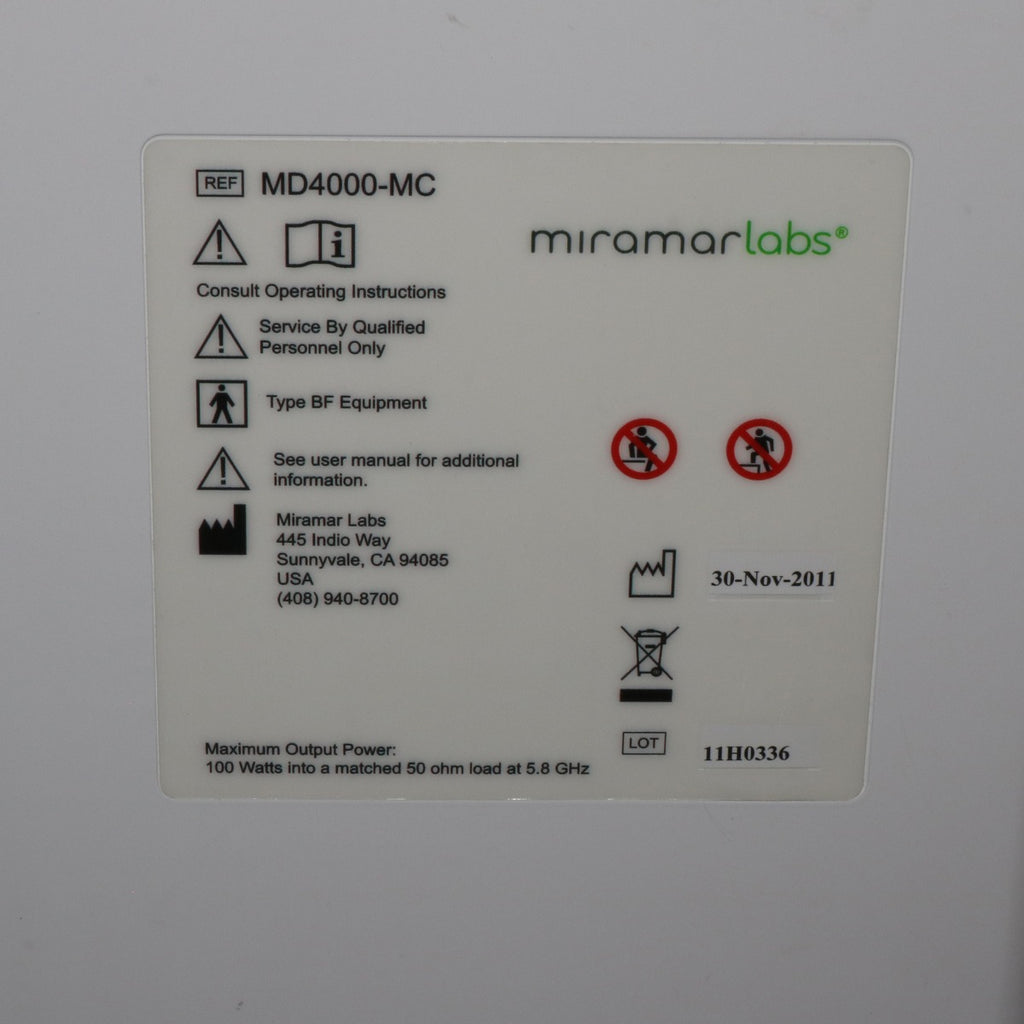 2011 MiraMar MiraDry Hyperhidrosis Mira Dry Under Arm Sweat Microwave MD4000-MC