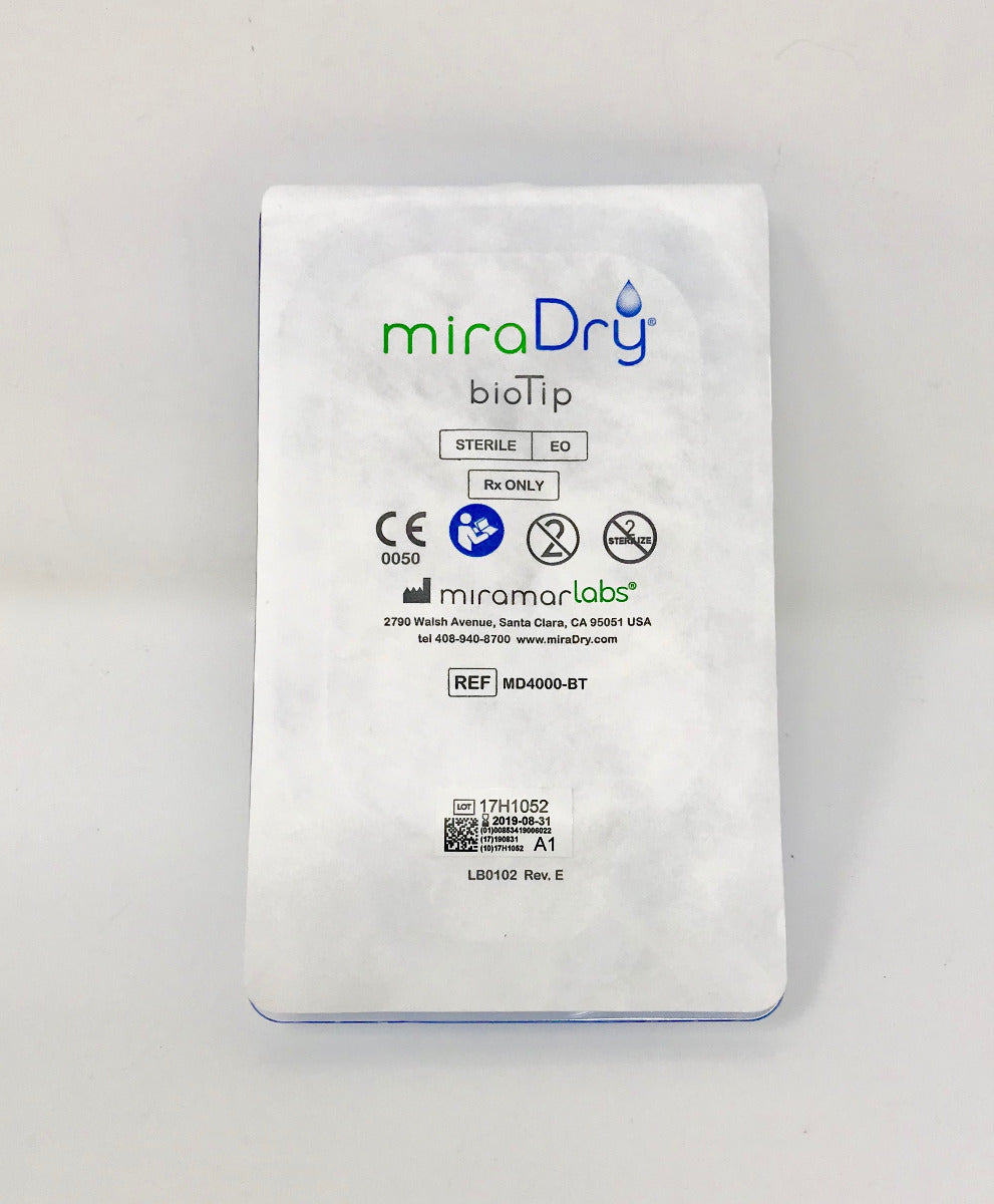 MiraDry BioTip 17H0978 Exp. 8-31-2019 Mira Dry Bio Tip Stop Sweating * NEW *