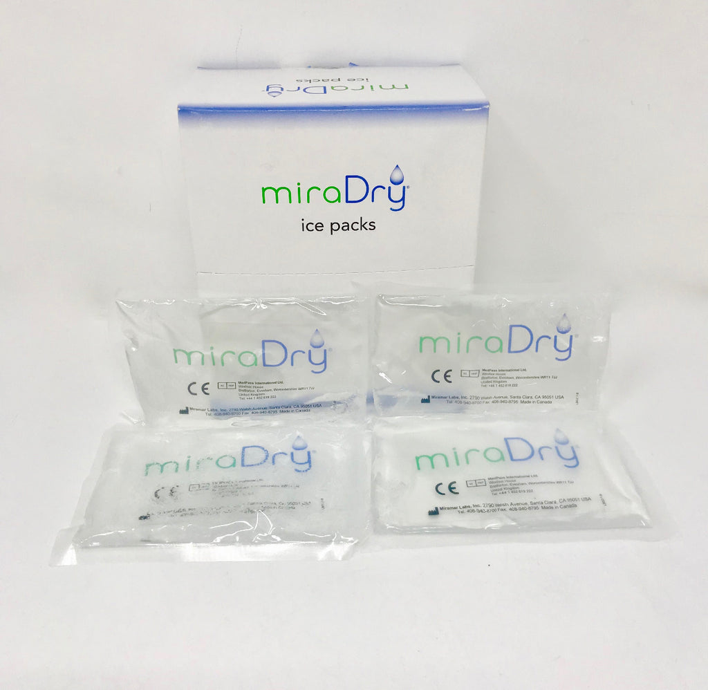 MiraDry Ice Packs Reusable Mira Dry Mirror Dri Gel Cooling Pads MD4000-IP 6-Pack