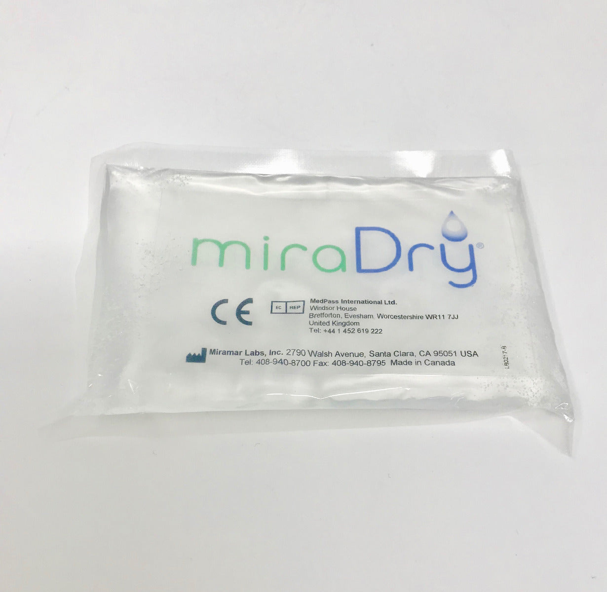 MiraDry Ice Packs Reusable Mira Dry Mirror Dri Gel Cooling Pads MD4000-IP 6-Pack