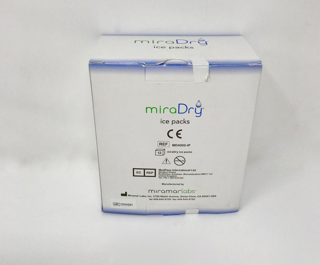 MiraDry Ice Packs Reusable Mira Dry Mirror Dri Gel Cooling Pads MD4000-IP 6-Pack