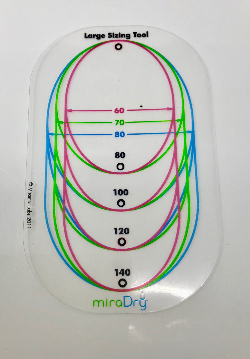 MiraDry Sizing Tools Large Mira Dry Mirror Dri Lg Size 6 Pack Miramar Labs