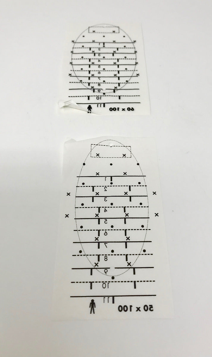 MiraDry Underarm Template Paper Many Sizes Marking Stencil Mira Dry Mirror Dri