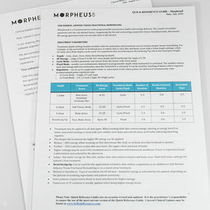 InMode Morpheus 8 Quick Reference Guide Clinical 07/2020