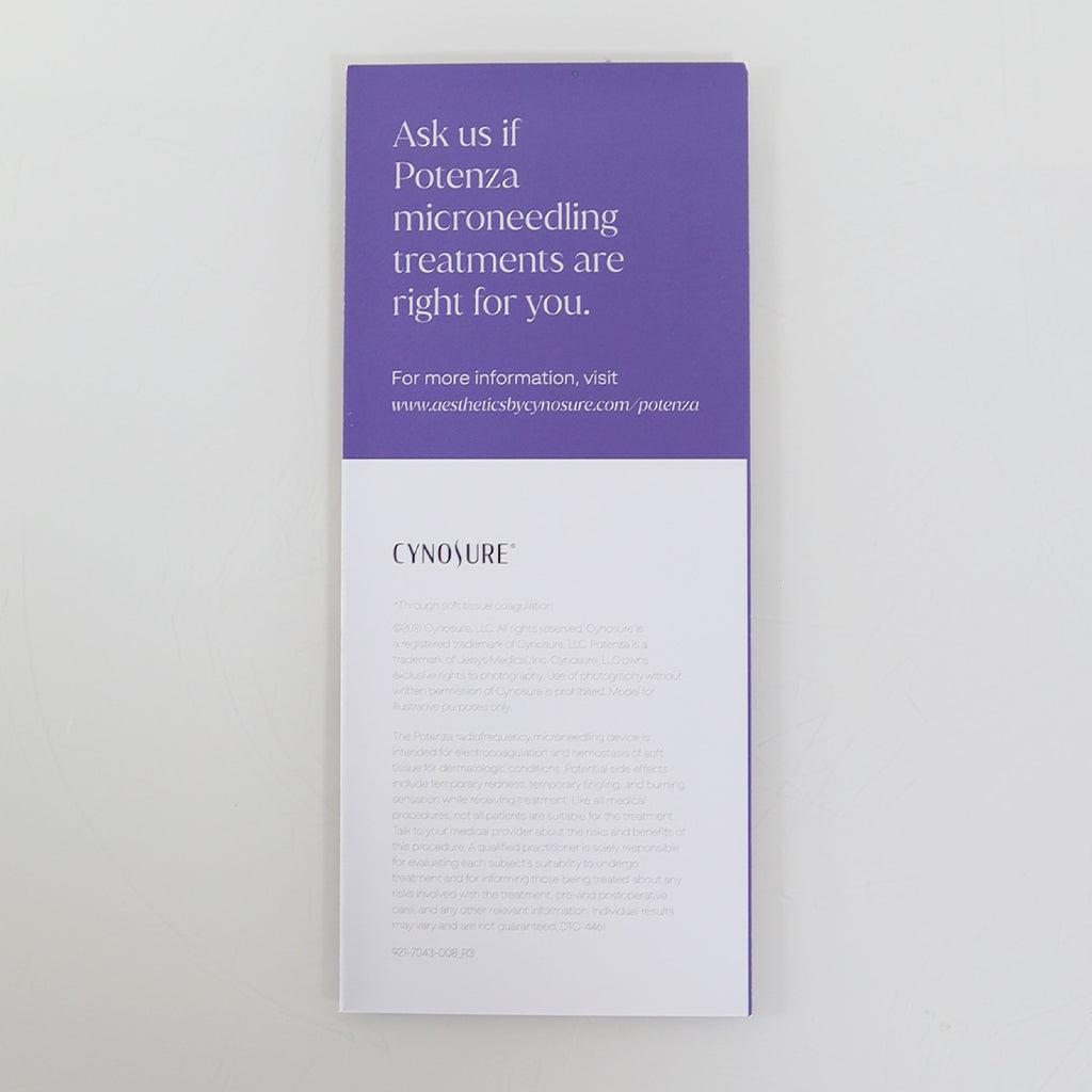Cynosure Potenza Tighter Firmer Skin Merketing Brochure 921-7043-008 x10Pc