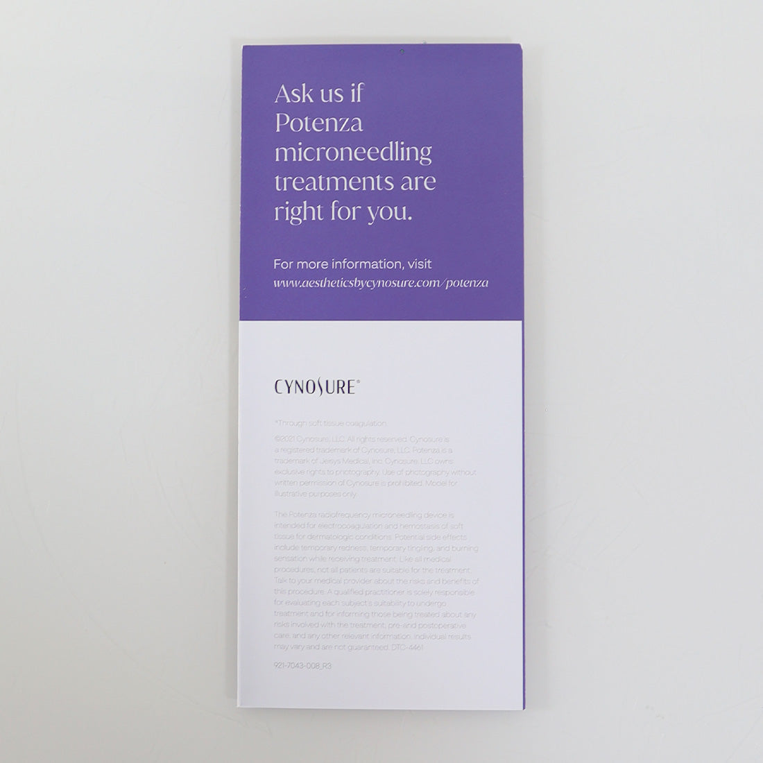 Cynosure Potenza Tighter Firmer Skin Merketing Brochure 921-7043-008 x10Pc