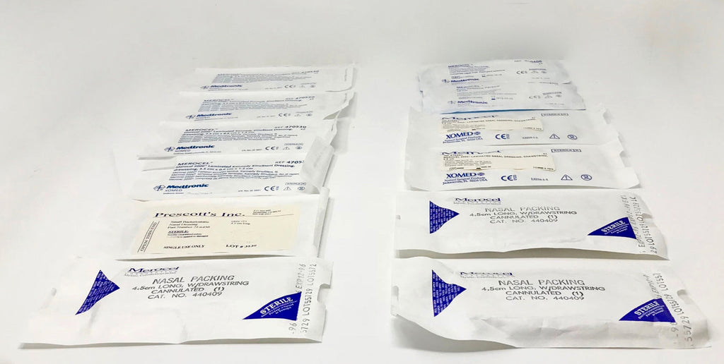 Nasal Dressing Packing Sinus Stent Mixed Lot Merocel Medtronic Prescott Xomed